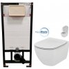 DEANTE Podstavný rám, pre závesné WC misy bez tlačidla + WC Ideal Standard Tesi so sedadlom SoftClose, AquaBlade CST_WC01 X TE1