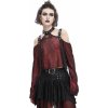 tričko gotický and punk DEVIL FASHION Red Čierna