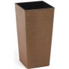 Kvetináč plast béžový Lamela 30 cm x 30 x 57 cm