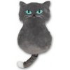 SLEEPWELL Plyšák - Plyšová hračka / vankúš MAČKA 52cm svetlo sivá Mikroplyš UNI