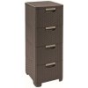 Regál Curver Style 4x14L so zásuvkami tmavo hnedý