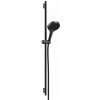 Hansgrohe Rainfinity - Set sprchovej hlavice, tyče a hadice, 3 prúdy, EcoSmart, kefovaný čierny chró - 28744340