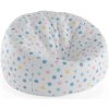 Sablio Sedací vak Cocoon Farebné bodky na bielej - 75 x 45 x 35 cm