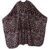 Kadernícka pláštenka na strihanie Eurostil Professional - leopard - kovový háčik (07746)