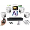 Monitorrs Security 4K IP 4 kamerový set 8 Mpix WDome (6376K4) (Monitorrs Security)