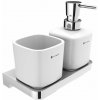 Nimco Maya Dávkovač mydla a pohárik s držiakom, biela/chróm MA 2905831K-T-26