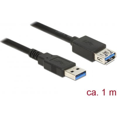 Delock USB kábel USB 3.2 Gen1 (USB 3.0 / USB 3.1 Gen1) USB-A zástrčka, USB-A zásuvka 1.00 m čierna pozlátené kontakty 85054; 85054