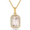 iZlato Forever Zlatý morganitový prívesok s diamantmi 0.070 ct IZBR895MP