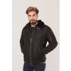Pánska čierna zimná pilotná bunda - Pánsky kožuch