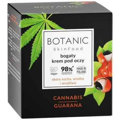 Natura Botanic Skinfood Bohatý krém pod oči Cannabis & Guarana 30 ml