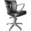 Kadernícke kreslo BASE CHROME - matná čierna - Druhá akosť!