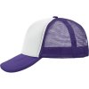 Myrtle Beach Kšiltovka MB 70, síťovaná, 5 panelová COT030070e3099-white/lilac UNI Bílá/fialová lilac