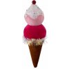 Dekorácia MagicHome Vianoce Candy Line, zmrzlina, červená, závesná, 16 cm
