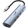 USB (3.0) hub 4-port, UH-545, šedý, Genius, 3x USB 3.0, 1x RJ45