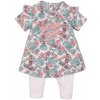 DIRKJE Set 2dielny šaty 80 White+Tropical Multicolor