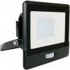 V-TAC LED reflektor s PIR senzorom - čierny - Samsung - IP65 - 30W - 2340 lumenov - 3000K - 5 rokov
