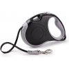 Vodítko samonavíjecí černé M pro střední psy 5m