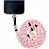 TopQ Univerzálna šnúrka Pattern na mobil ružovo-čierna 6 mm
