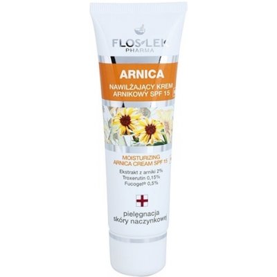 FlosLek Pharma Arnica hydratačný krém SPF 15 Arnica Extract 2% Troxerutyn 0,15% Fucogel 0,5% 50 ml