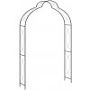 Záhradná pergola čierna 150x34x240 cm železná