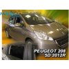 Deflektory - protiprievanové plexi Peugeot 208 5D 2012 - 2019 (+zadné)