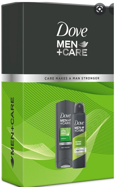 Dove Men+ Care Extra Fresh sprchový gél 250 ml + antiperspirant deospray 150 ml darčeková sada