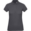 B&C Polokošile Inspire Polo, z bio bavlny, krátký rukáv, dámská COT01044067005-dark grey 2XL Šedá tmavá