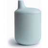 Mushie Silikónový pohárik s náustkom mushie - powder blue