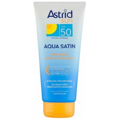 Astrid Sun Aqua Satin vodoodolné hydratačné opaľovacie mlieko SPF50 200 ml