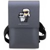 Púzdro Karl Lagerfeld, Metal Logo NFT Wallet strieborné