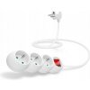Predlžovací Kábel do zásuvky Connect IT 1,5 m, 3 ks zásuviek, biely