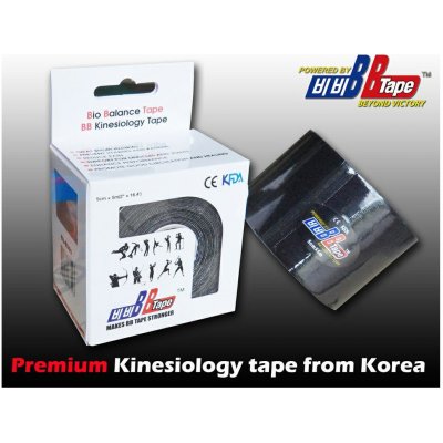 BB Tape kineziologický tejp čierna 5cm x 5m