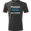 Grafitové tričko najlepší sklár na svete - darček pre sklárov XL