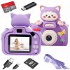 DIGITÁLNY FOTOAPARÁT PRE DETI DVOJITÝ S SELFIE FULL HD MAČIATKO 2025 + 32GB KARTA