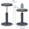Ergonomická balančná stolička Leitz Cosy Ergo zamatová sivá