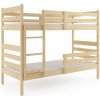 Poschodová posteľ s matracmi ERIK natural 190x90 borovica (ekologická)