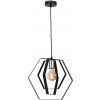 Luminex | Luster na lanku HEXAGON 1xE27/60W/230V čierna/chróm | LU1298