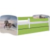 Kocot kids Detská posteľ Babydreams bežiaci koník zelená, variant 80x160, bez šuplíků, bez matrace