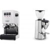 Gaggia New Classic EVO, white + Rocket Espresso SUPER FAUSTO, chrome