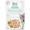 Kapsička pre kastrované mačky Brit Care Cat Fillets in Gravy pre dospelých mačiek s Tender Turkey 85 g