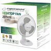 ESP 9'' stolný ventilátor Esperanza EHF004WE ZEPHYR Bielo-sivý