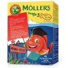 MOLLER´S Omega 3 Želé rybičky žuvacie tablety, malinová príchuť 1x45 ks