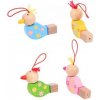 Bigjigs Toys dřevěná píšťalka ptáček modrá