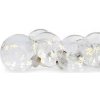 Vianočné osvetlenie Solight sada LED vianočných gulí s hviezdami veľ. 8cm 6ks 30LED časovač tester 3xAA USB