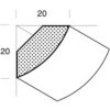 lišta smrk kútová HA2020, 20x20mm, ks 2,5m