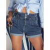 DENIM DREAMS dámske riflové šortky modré (sy0355) NAVY BLUE S