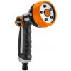 NEO TOOLS pištoľový rozprašovač s reguláciou prúdu 5 funkcií, ZAP/VYP palcom, oranžovo-čierna, 15-708