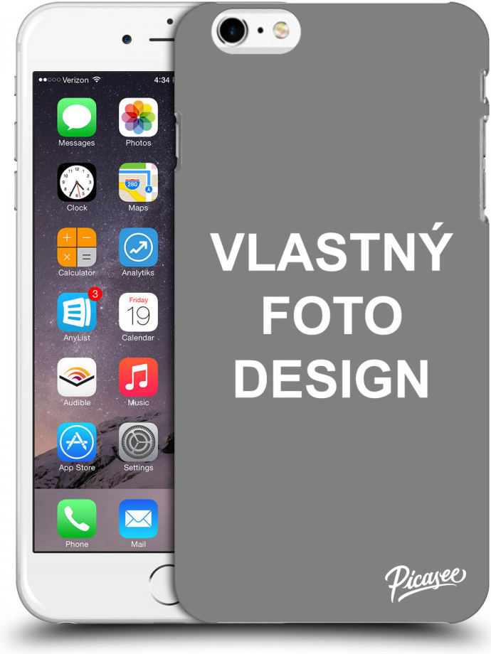 Púzdro Picasee silikónové Apple iPhone 6 Plus/6S Plus Vlastný design/motiv čiré