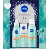 Nivea Face Derma Pleťový gél 150 ml, Čistiaca pleťová voda 200 ml, Pleťový peeling 40 ml Darčekové balenie