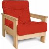 Marior HOME MEXICO Armchair (kreslo z buku) 105 / 140x75x83 cm red natural (lněný olej)